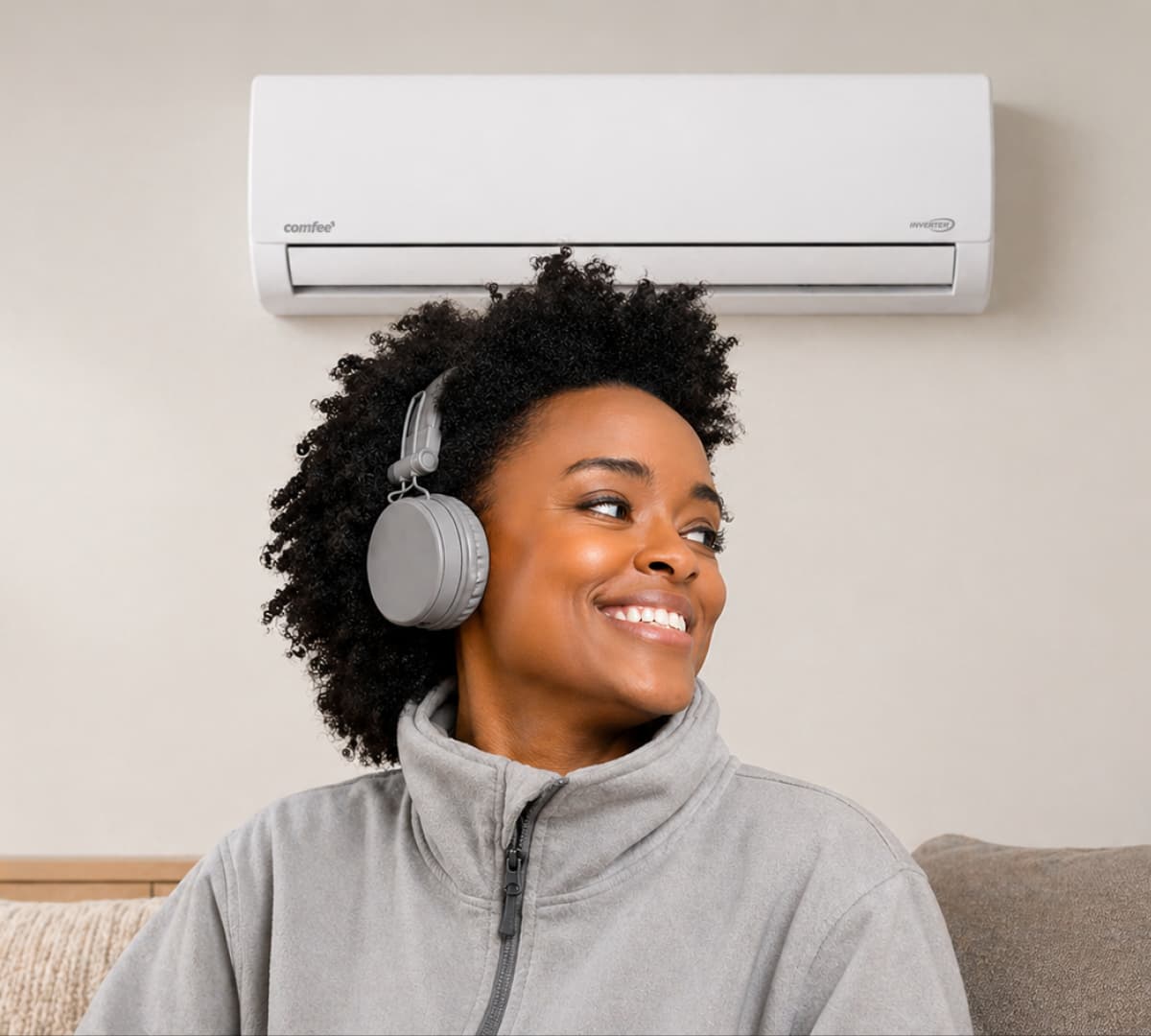 Comfee air conditioner in a modern South African home