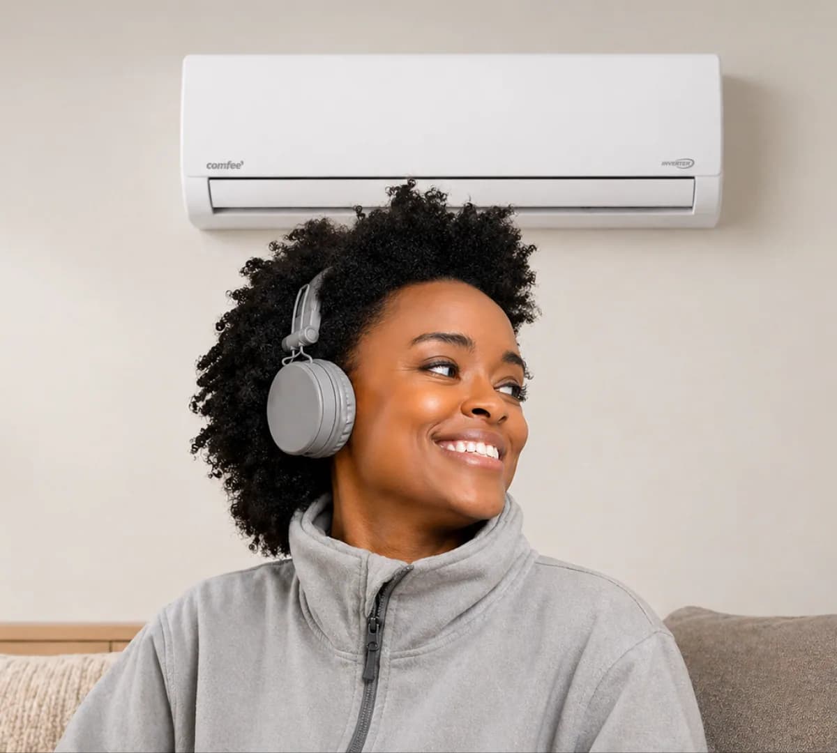 Comfee air conditioner in a modern South African home
