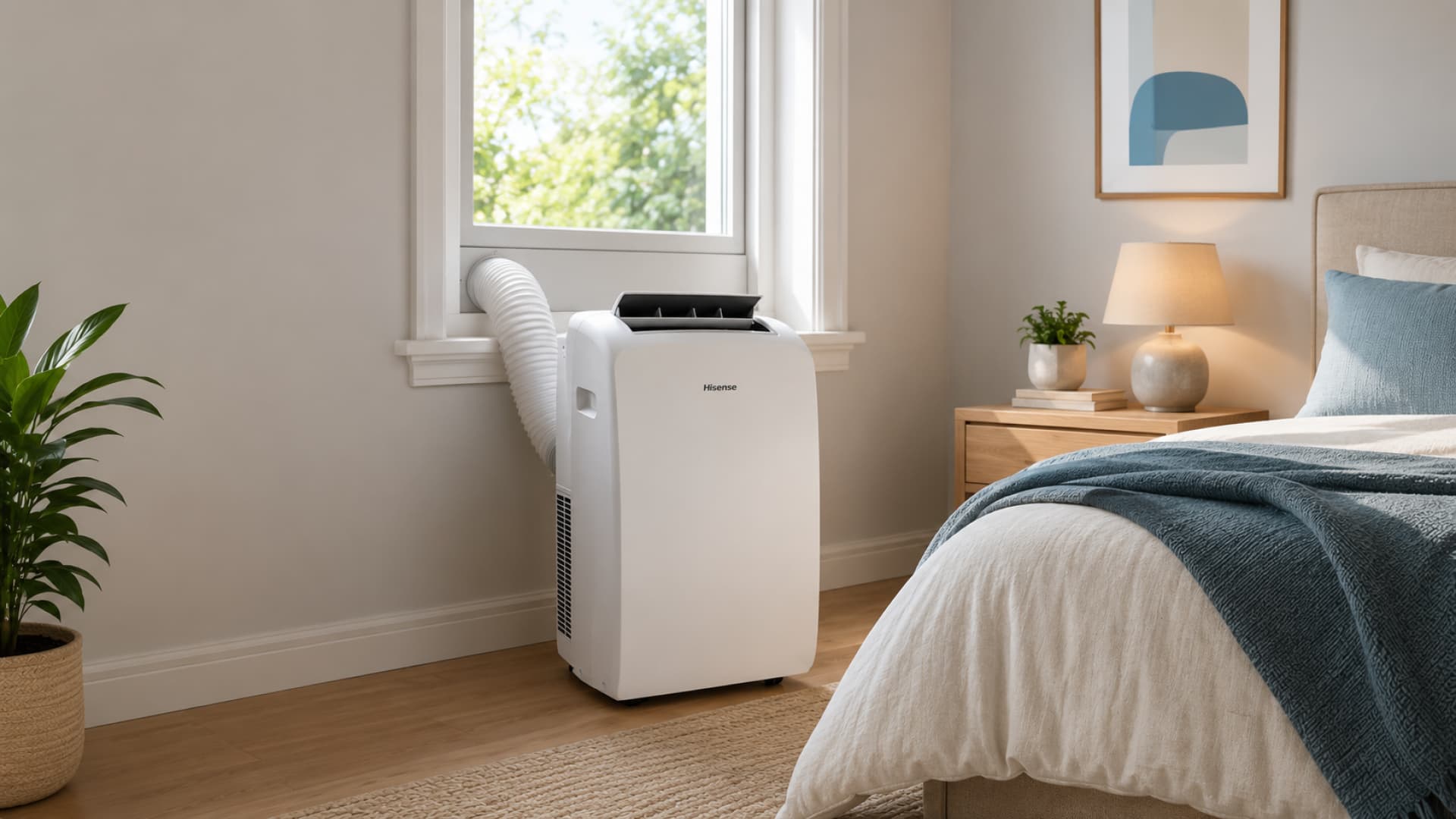 Portable aircon used in a small South African living space