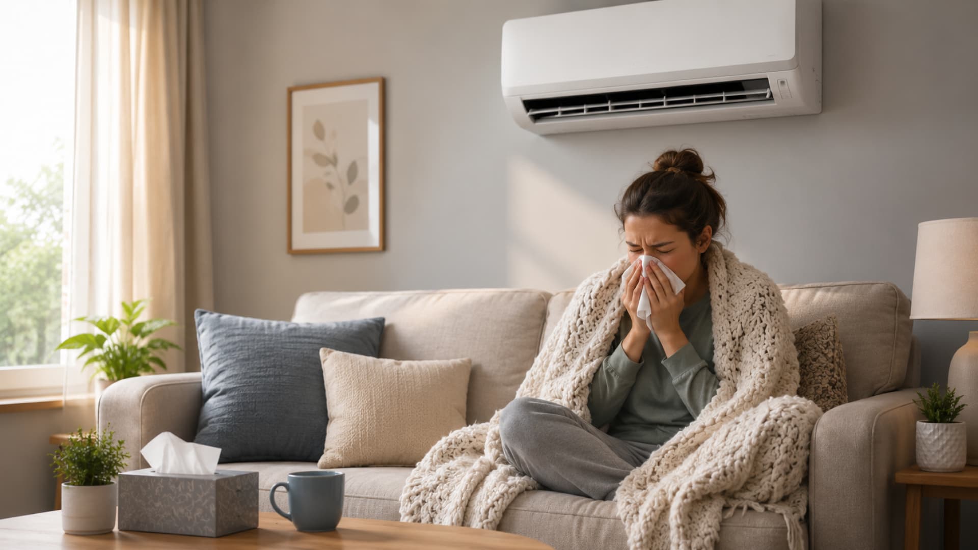 Air conditioner used safely in a South African bedroom during summer