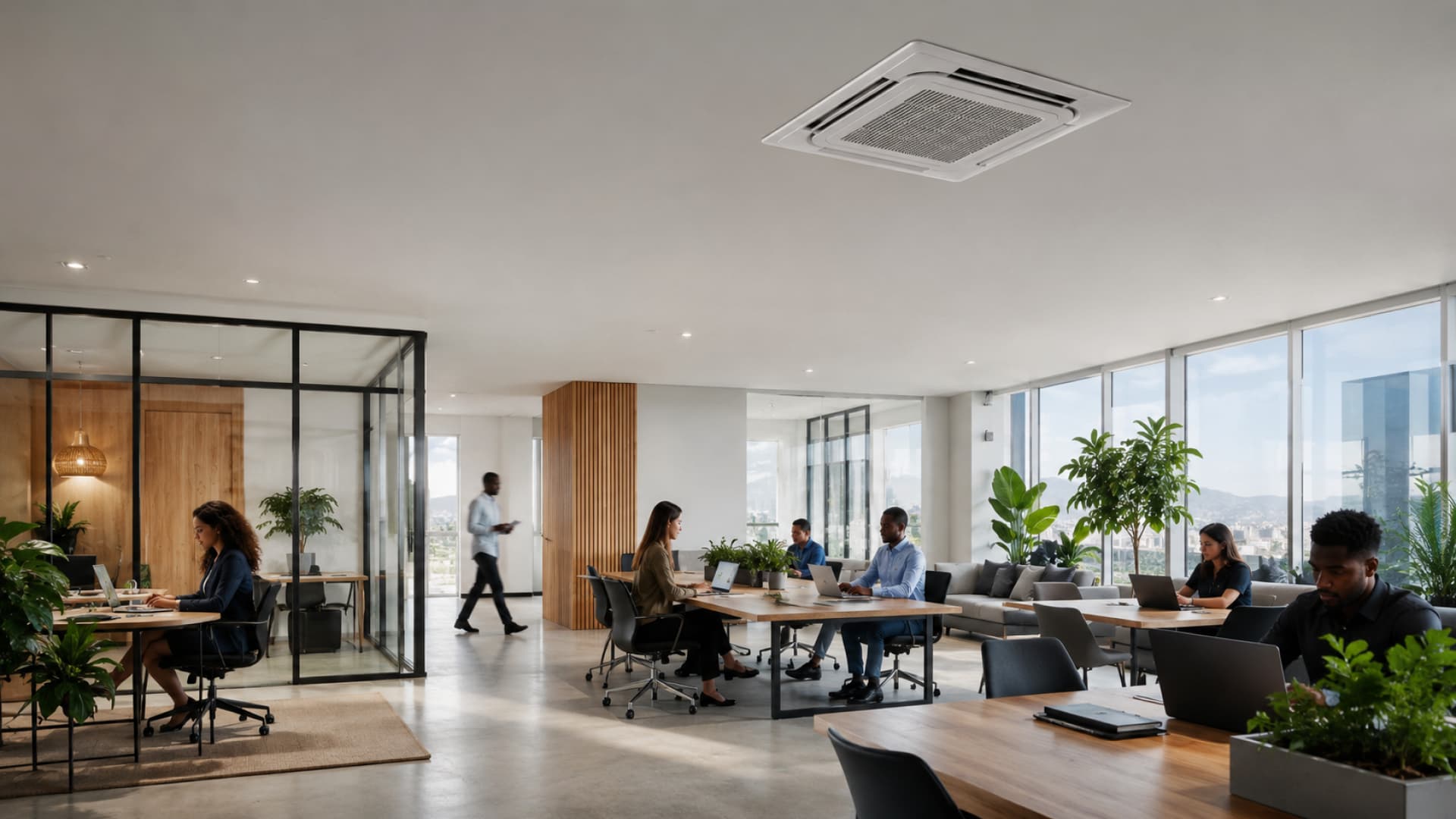 Commercial air conditioning system for an office, warehouse or factory in South Africa