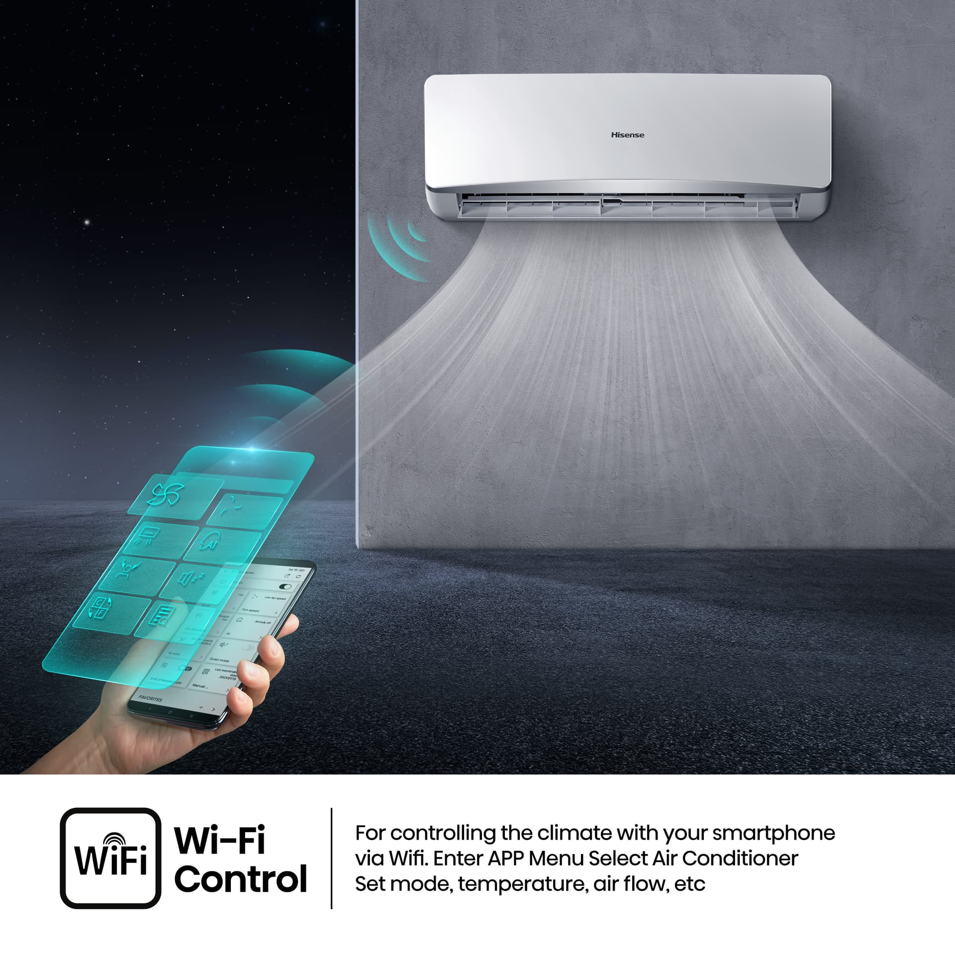 Hisense High Comfort Wall Split Non-Inverter Air Conditioner