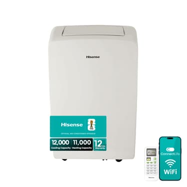 Hisense Portable Air Conditioner 12000 BTU/hr - Wi-Fi Enabled