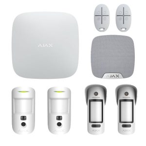 Ajax Hub 2 Plus Indoor & Outdoor Alarm Starter Kit - Four Camera Passives (Wi-Fi & LTE)