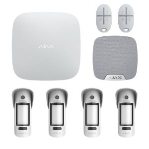 Ajax Hub 2 Plus Outdoor Alarm Starter Kit - Four Camera Passives (Wi-Fi & LTE)