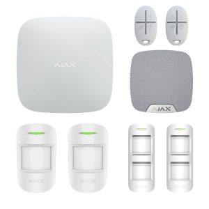 Ajax Hub 2 Plus Indoor & Outdoor Alarm Starter Kit - Four Motion Passives (Wi-Fi & LTE)