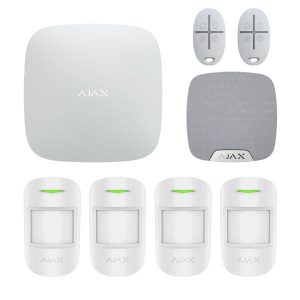 Ajax Hub 2 Plus Indoor Alarm Starter Kit - Four Motion Passives (Wi-Fi & LTE)