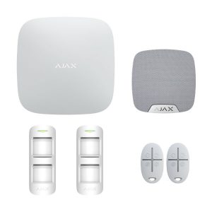Ajax Hub 2 Plus Outdoor Alarm Starter Kit - Two Motion Passives (Wi-Fi & LTE)