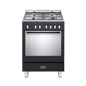 Elba Fusion 60cm 4 Burner Gas Cooker With Electric Oven (Black) - 01/6FX442B