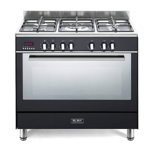 Elba Fusion 90cm 5 Burner Gas Cooker With Electric Oven (Black) - 01/9FX 827B