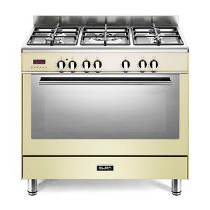 Elba Fusion 90cm 5 Burner Gas Cooker With Electric Oven (Cream) - 01/9FX 827C