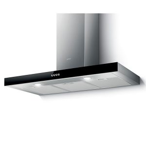 Elica 90cm Box Style Cooker Hood (Black Glass Front Panel) - 10/JOYE90