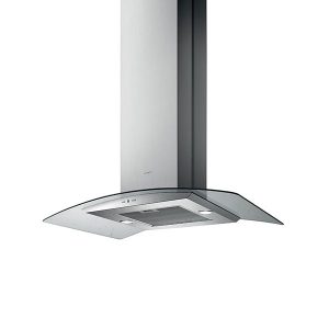 Elica 90cm Curved Glass Island Cooker Hood (Stainless Steel) - 10/REEF ISLAND90