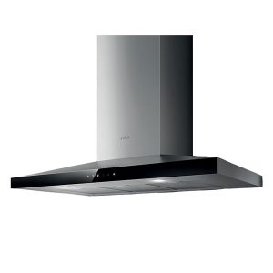 Elica 90cm Wall Mounted Cooker Hood (Black Glass & Stainless Steel) - 10/CLAIRE90