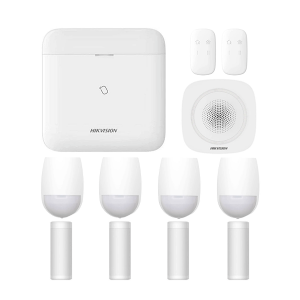 HIKVISION-AX-PRO-64-ZONE-Indoor-&-Outdoor-Alarm-Starter-Kit-Eight-Detector-Passives-Wi-Fi,-3G-&-LTE