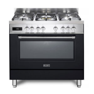 ELBA EXCELLENCE 90CM 5 BURNER GAS COOKER WITH ELECTRIC OVEN- BLACK
