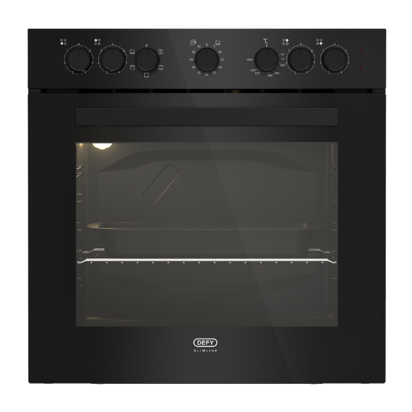 Defy 60cm Built-In Electric Hob & Oven Cooking Set - Black DCB822E