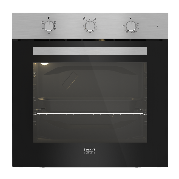 Defy 60cm Built-In Gas Hob & Electric Oven Cooking Set - Silver Inox DCB843E