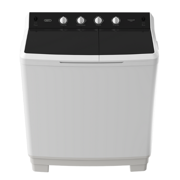 Defy 18kg Freestanding Twin Tub Top Loader Washing Machine - White DTT180