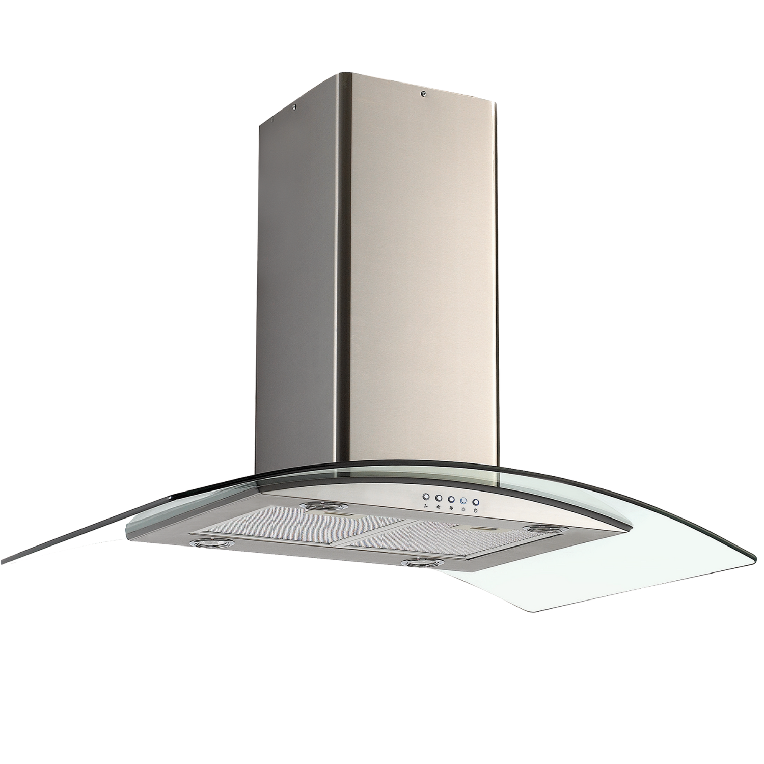 Defy 90cm Island Curved Glass Cooker Hood Extractor – DCH323