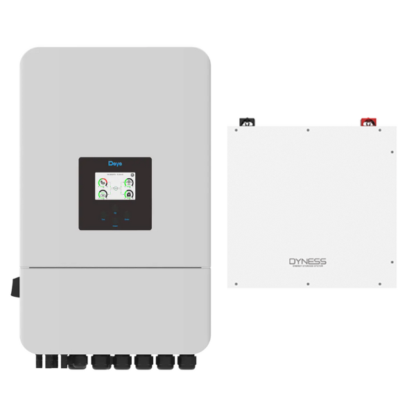 Deye 8kW Inverter & Battery Combo Deal - 1 X Deye 8kW Inverter & 1 X Dyness 5kW 100Ah 51.2V Lithium Ion Batteries