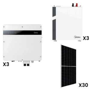 Midea 15kW Solar, Inverter & Battery Combo Deals – 3 x Midea 5kW Inverter, 3 x 5kW Low Voltage Energy Storage & 30 x Canadian 545W Solar Panels