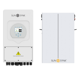SUNSYNK 8kW Inverter & Battery Combo Deal – 1 X SUNSYNK 8kW Inverter & 1 X 5.12kW 100Ah LiFePo4 Lithium Ion Battery
