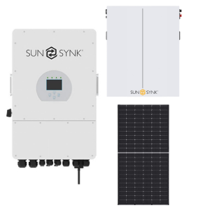 Sunsynk 12kW Solar, Inverter & Battery Combo Deal – 1 X Sunsynk 12kW Inverter, 1 X 10kW Sunsynk Lithium Ion Battery & 14 X Tier 1 solar panels