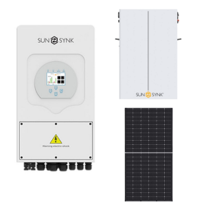Sunsynk 8kW Solar, Inverter & Battery Combo Deal - 1 X Sunsynk 8kW Inverter, 1 X 5kW Sunsynk Lithium Ion Battery & 16 X Tier 1 solar panels