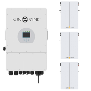 Sunsynk 12kW Inverter & Battery Combo Deal - 1 X Sunsynk 12kW Inverter & 3 X SUNSYNK 5.12kW 100Ah LiFePo4 Lithium Ion Batteries